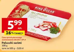 Auchan Paluszki surimi krabowe King Oscar oferta
