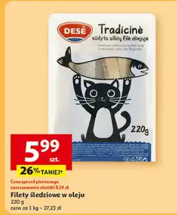 Auchan Filety śledziowe tradycyjne w oleju Dese oferta