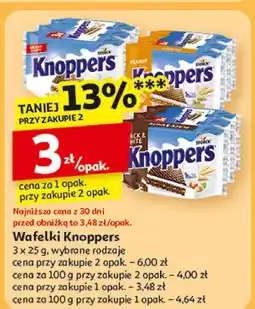 Auchan Wafelek peanut Knoppers oferta