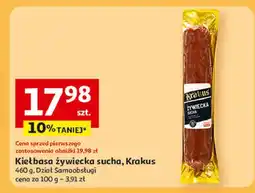 Auchan Kiełbasa żywiecka podsuszana Krakus Animex oferta