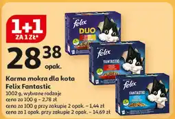 Auchan Karma dla kota łosoś i płastuga Purina Felix Fantastic oferta