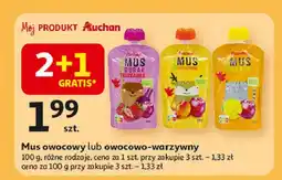 Auchan Mus jabłko-mango Auchan Różnorodne (Logo Czerwone) oferta