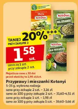 Auchan Zioła toskańskie Kotanyi oferta