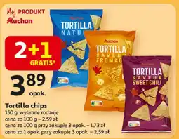 Auchan Chipsy tortilla fromage Auchan Różnorodne (Logo Czerwone) oferta