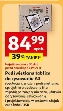 Auchan Tablica podświetana do rysowania a3 Auchan oferta