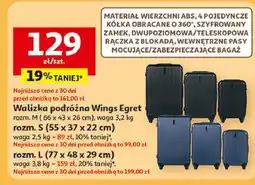 Auchan Walizka egret rozm. l Wings oferta