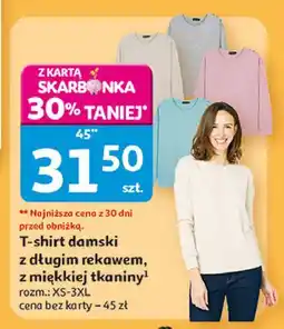 Auchan T-shirt damski z długim rękawem oferta