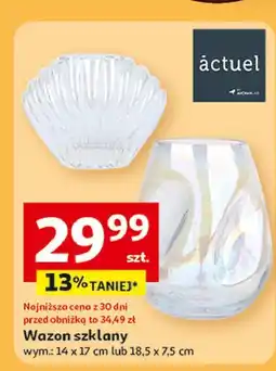 Auchan Wazon szklany 18.5 x 7.5 cm Actuel oferta