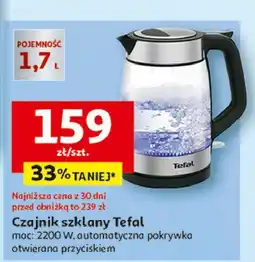 Auchan Czajnik szklany 1.7 l ki605830 Tefal oferta