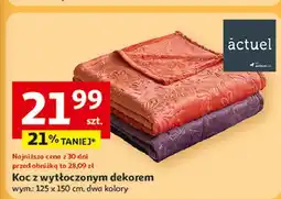 Auchan Koc z wytłoczonym dekorem 125 x 150 cm Actuel oferta