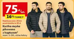 Auchan Kurtka męska pikowana z kapturem s-3xl oferta