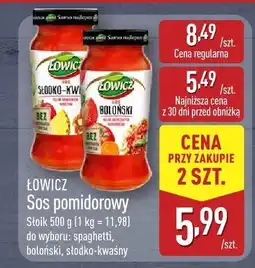 ALDI Sos pomidorowy ŁOWICZ słodko-kwaśny lub słoiki oferta