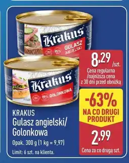 ALDI Konserwa Gulasz angielski Krakus oferta