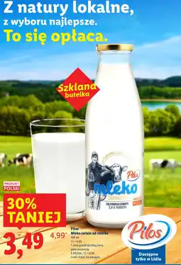 Lidl Mleko świeże od rolnika Pilos oferta