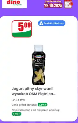 Dino Jogurt pitny Skyr wanilia wysokobiałkowy OSM Piątnica oferta