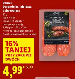 Lidl Kiełbasa Desperinios dojrzewająca Deluxe oferta