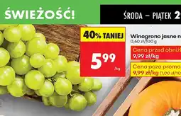 Biedronka Winogrono jasne na wagę Biedronka oferta