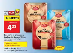 Biedronka Ser żółty w plastrach Królewski klasyczny Sierpc oferta