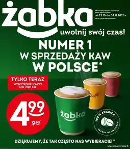 Żabka Kawa Żabka wszystkie kawy do 200 ml oferta