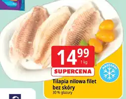 E.Leclerc Tilapia nilowa filet bez skóry 30% glazury Leclerc oferta
