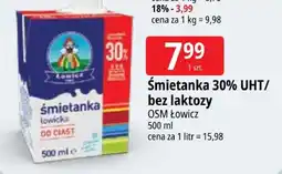 E.Leclerc Śmietanka 30% UHT/bez laktozy OSM Łowicz oferta