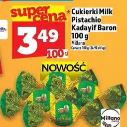 Topaz Cukierki Milk Pistachio Kadayif Baron 100 g Millano oferta
