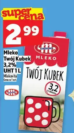 Topaz Mleko Twój Kubek 3,2% Mlekovita UHT 1l oferta