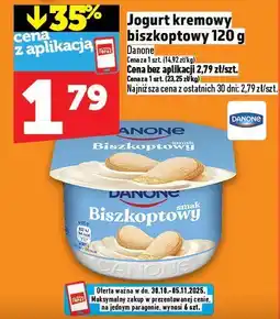 Topaz Jogurt kremowy biszkoptowy 120 g Danone oferta