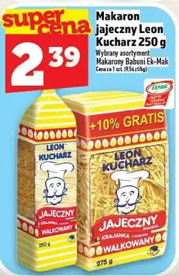 Topaz Makaron jajeczny Leon Kucharz 250 g Wybrany asortyment Makarony Babuni Ek-Mak oferta