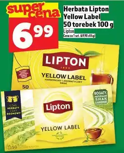 Topaz Herbata Lipton Yellow Label 50 torebek 100 g oferta