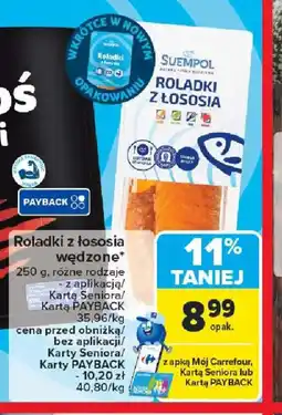 Carrefour SUEMPOL Roladki z łososia oferta