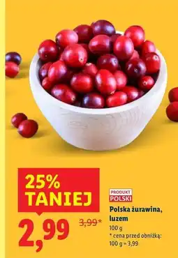 Lidl Żurawina polska oferta