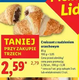 Lidl Croissant z nadzieniem orzechowym oferta
