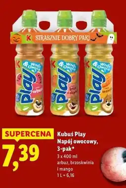 Lidl Napój o smaku marakui + arbuz brzoskwinia Kubuś Play! oferta