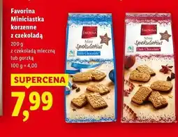 Lidl Ciastka korzenne z mleczną czekoladą Favorina oferta
