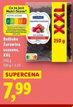 Lidl Żurawina suszona Belbake oferta