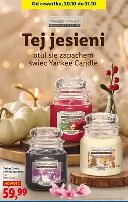 Lidl Świeca zapachowa glistening christmas Yankee Candle Home Inspiration oferta