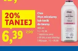 Lidl Płyn micelarny łagodząćy Cien oferta
