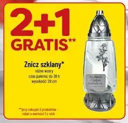 Polomarket Znicz szklany (różne wzory, 29 cm) oferta