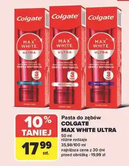Carrefour Pasta do zębów Colgate Max White Ultra Multiprotect oferta