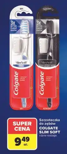 Carrefour Szczoteczka do zębów charcoal ultra soft Colgate Slim Soft oferta