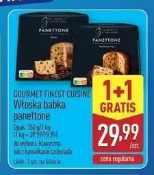 ALDI Babka panettone z kawałkami czekolady Gourmet Finest Cuisine oferta