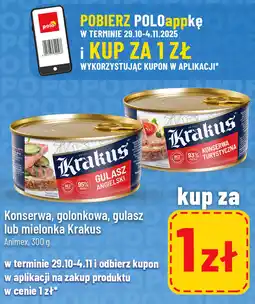 Polomarket Krakus konserwa, golonkowa, gulasz lub mielonka (Animex, 300g) oferta
