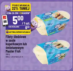 Polomarket Filety śledziowe w sosie koperkowym lub śmietanowym Master Fish 280g oferta