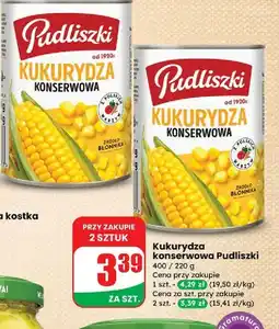 Dino Kukurydza konserwowa słodka i chrupiąca Pudliszki oferta