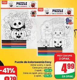 Dino Puzzle do kolorowania easy oferta