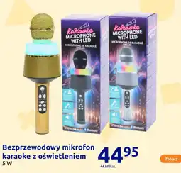 Action Bezprzewodowy mikrofon karaoke z oświetleniem oferta