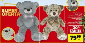 Carrefour Miś pluszowy z różową kokardką 100 cm oferta