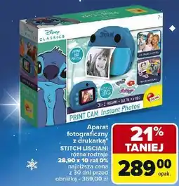 Carrefour Aparat fotograficzny z drukarką disney stitch Lisciani oferta