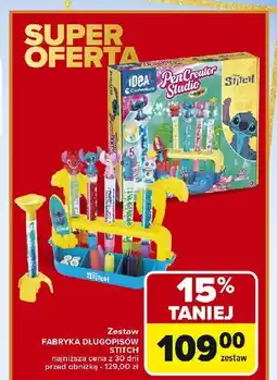 Carrefour Mini fabryka długopisów stitch Clementoni oferta